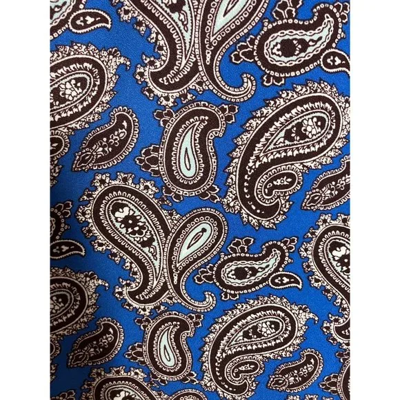 Banana Republic Women's Size 2 Blue Paisley Blake Pants - Picture 4 of 8